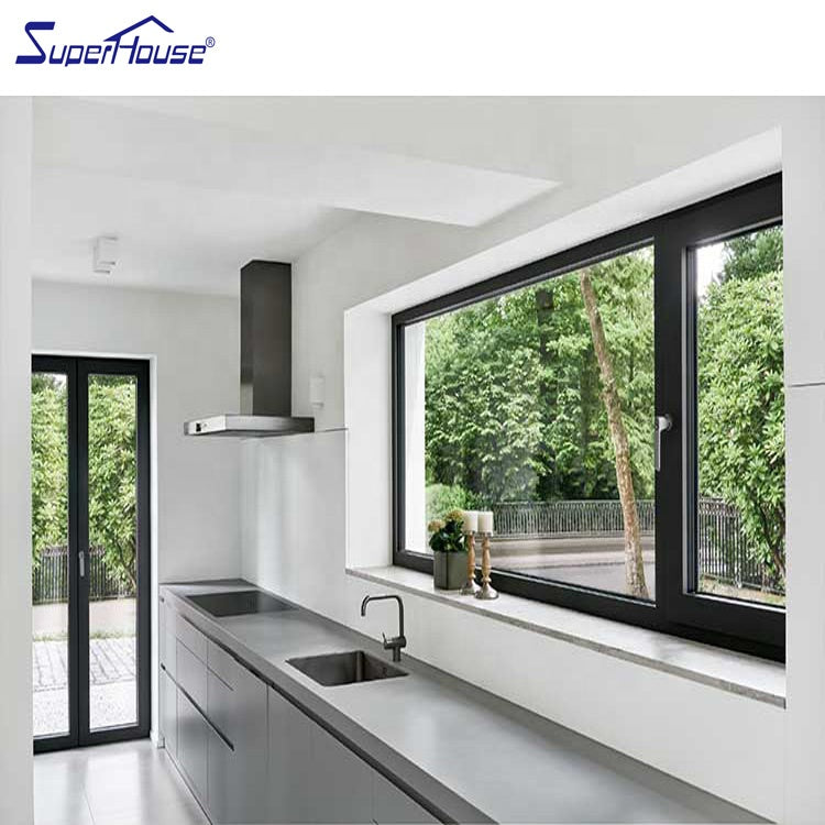 Superhouse Canada USA modern design aluminum casement window with double low-E glass