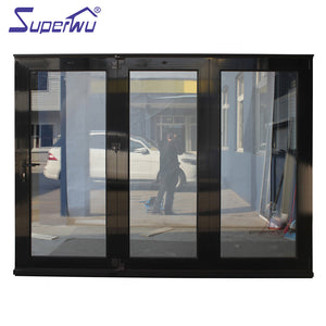 Superwu Top Quality Customized soundproof aluminum bifolding door with big view