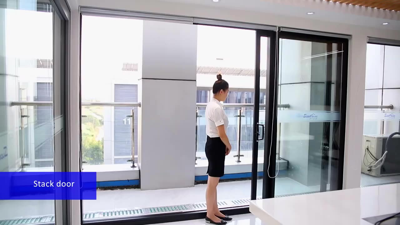 Superwu Customized aluminum glass folding/ bifold door designs