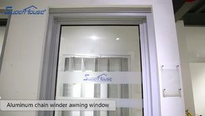 Superhouse NFRC DADE Australia AS2047 standard new design black color aluminum fixed awning window