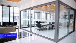 Superwu Double glazed soundproof front entry aluminum hinged doors