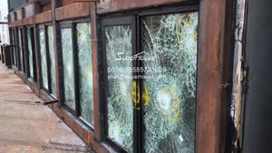 Superhouse High strength T6 impact bulletproof aluminum glass fixed window wall