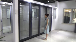 Superwu European double glazing aluminum bi folding doors price