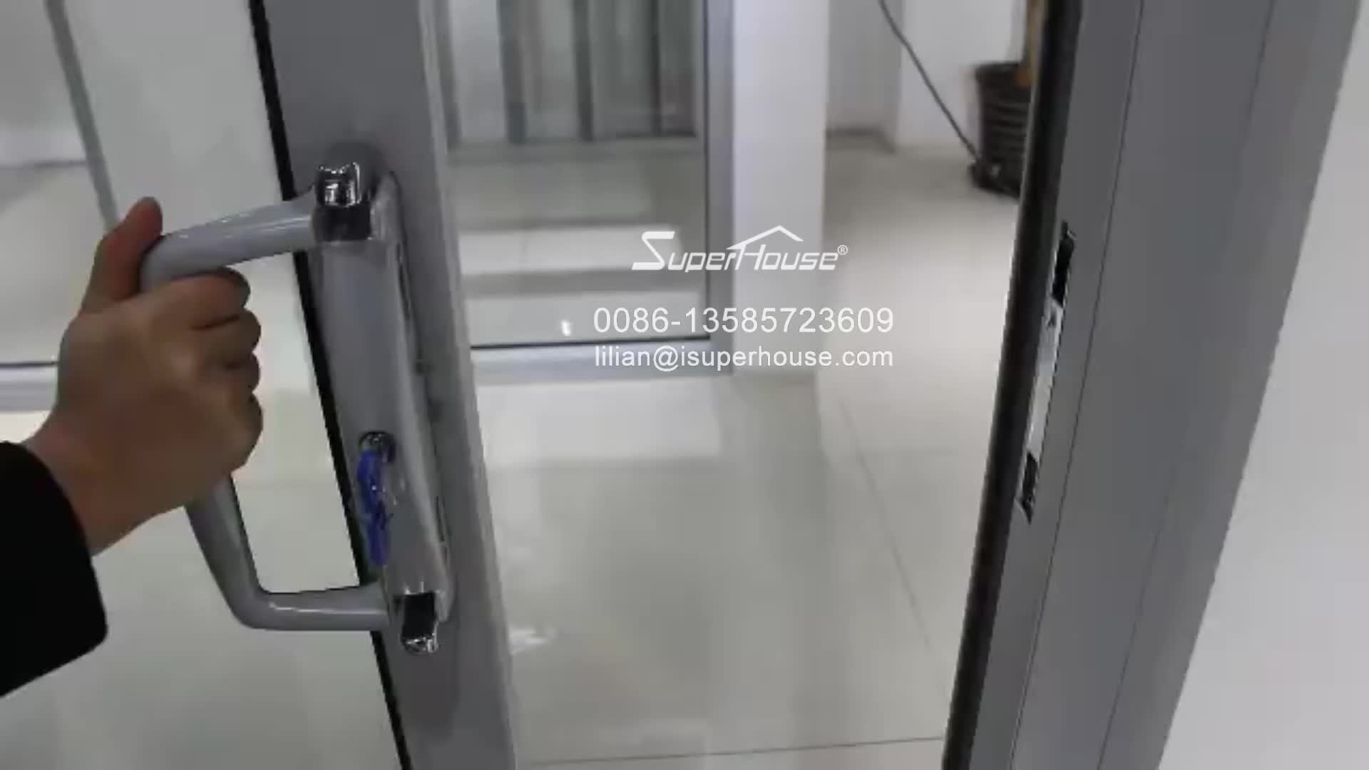 Superhouse Hurricane proof NOA AS2047 standard commercial double glass aluminum hotel sliding door
