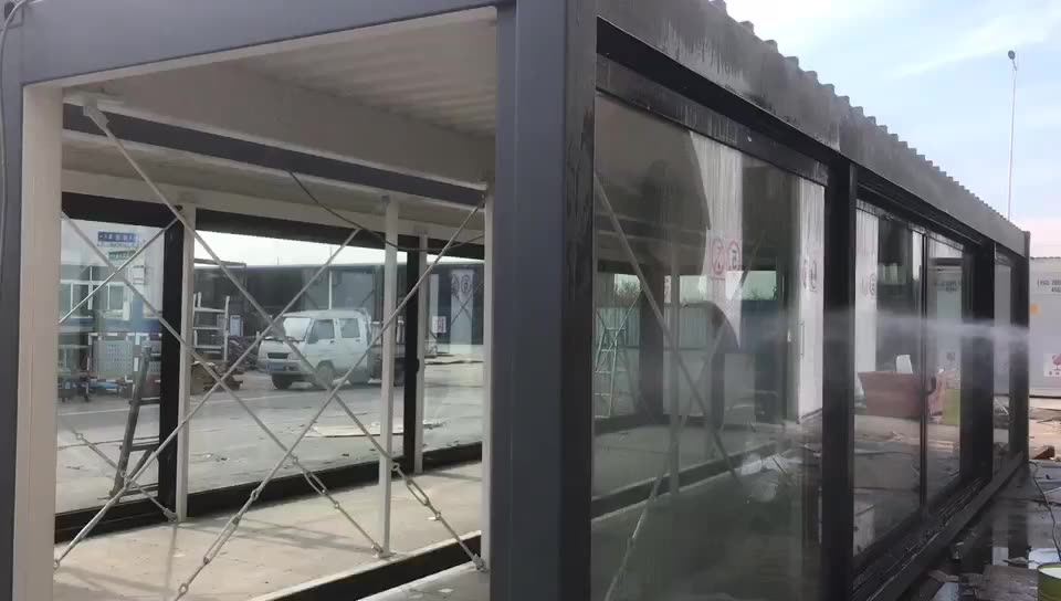 Superhouse Container house use aluminum glass folding door with 8 panel 12 panel