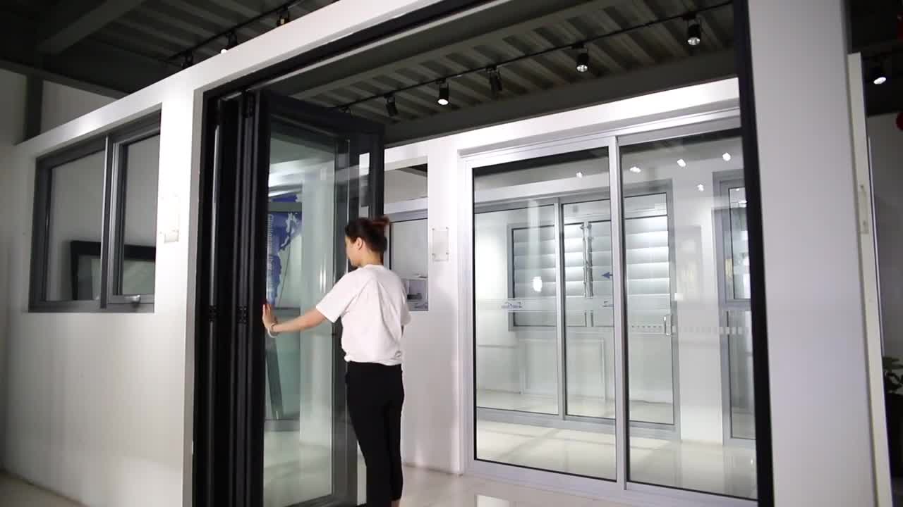 Superhouse Hurricane proof NOA folding door with impact glass