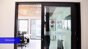 Superhouse NFRC AS2047 standard maker custom large internal powder coated aluminum sliding glass doors for office