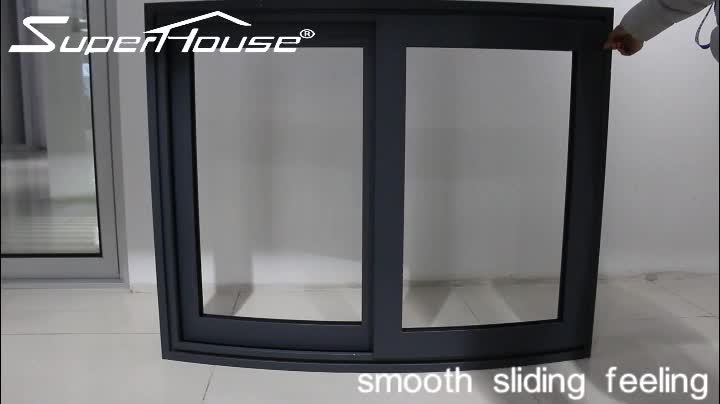 Superwu Made in china corrosion resistant aluminum window manufacturer low-E glass arched sliding aluminum windows