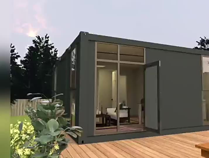 Luxury Three Bedroom 20FT 40FT Steel Prefabricated House Building Pref ...