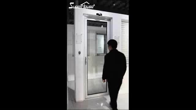 Superwu Aluminum framed casement door with cheap price white profile color hinged door