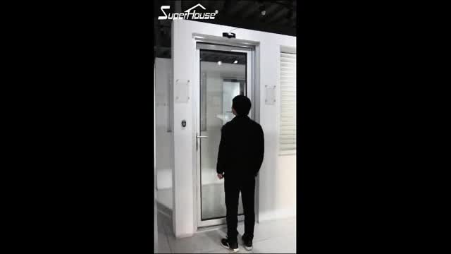 Suerhouse sound proof office entrance glass dutch door aluminium metal glass double entry doors from China