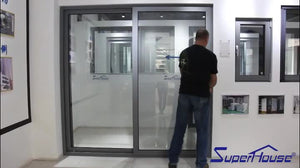 Suerhouse Dorma / Geze brand aluminium metal materials automatic sliding double glass door