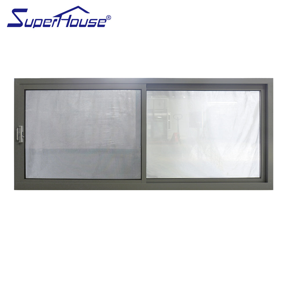 Superhouse New Zealand certified aluminium double glass sliding windows with fly screen